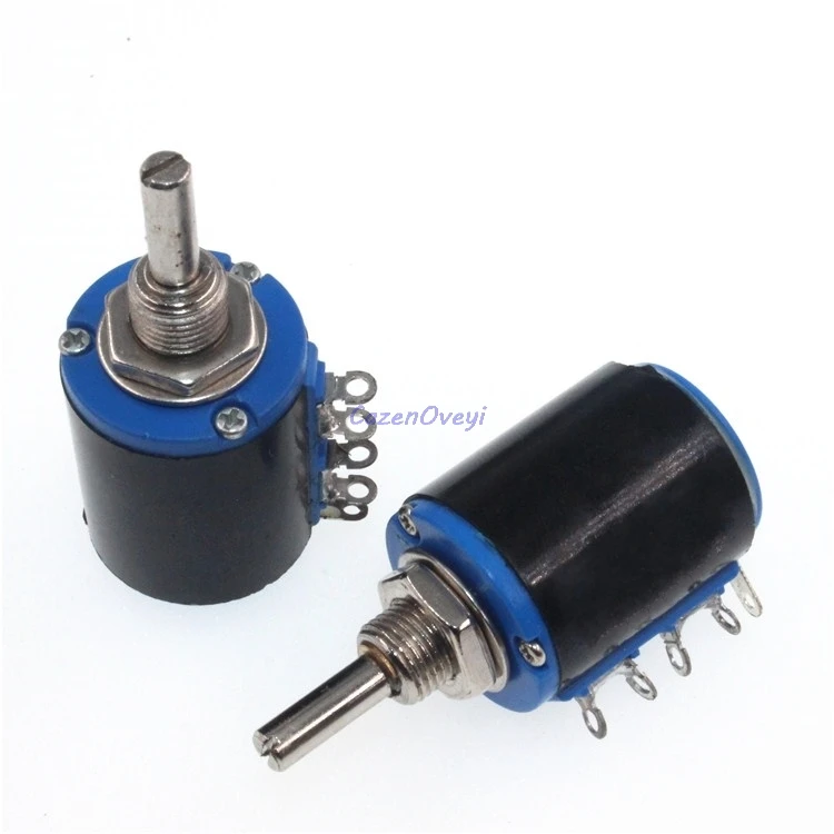 

2pcs/lot WXD3-13-2W 10K ohm WXD3-13 2W Rotary side Rotary Multiturn Wirewound Potentiometer