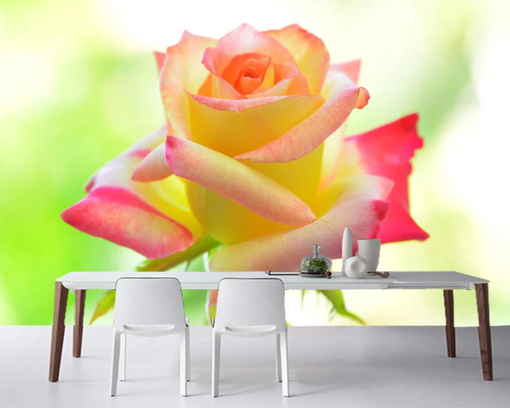 

Papel de parede Roses Closeup Flowers 3d wallpaper living room sofa TV backdrop bedroom kitchen wall papers home decor murals