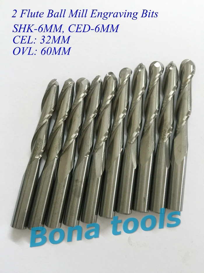 New 5pcs/lot SHK 6.0x32mm CNC machine insert bit,solid carbide milling cutter,2 flute ball nose end mill,relief woodworking
New 5pcs/lot SHK 6.0x32mm CNC machine insert bit,solid carbide milling cutter,2 flute ball nose end mill,relief woodworking