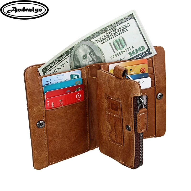 Andralyn 2018 New Men's Wallets Retro RFID Anti-theft Natural Leather Male Coin Purse Crazy Horse Cow Leather Money Bag for Men
Andralyn 2018 New Men's Wallets Retro RFID Anti-theft Natural Leather Male Coin Purse Crazy Horse Cow Leather Money Bag for Men