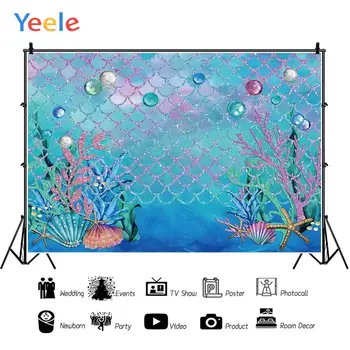 Yeele Mermaid Diamond Underwater Starfish Shell Baby Photography Backgrounds Customized Photographic Backdrops for Photo Studio
Yeele Mermaid Diamond Underwater Starfish Shell Baby Photography Backgrounds Customized Photographic Backdrops for Photo Studio