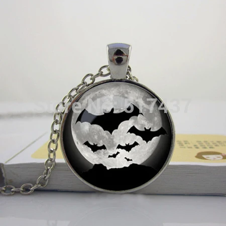 Halloween Bat necklace Halloween Bat Full Moon pendant Halloween Trick or Treat jewelry Glass Cabochon Necklace
Halloween Bat necklace Halloween Bat Full Moon pendant Halloween Trick or Treat jewelry Glass Cabochon Necklace