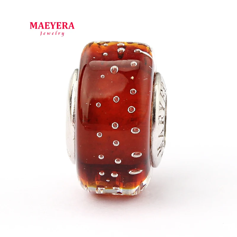 MAEYERA Authentic 925 Sterling Silver Lampwork Beads Brown Bubble Murano Glass Beads Fit European Charm Bracelet 920283
MAEYERA Authentic 925 Sterling Silver Lampwork Beads Brown Bubble Murano Glass Beads Fit European Charm Bracelet 920283