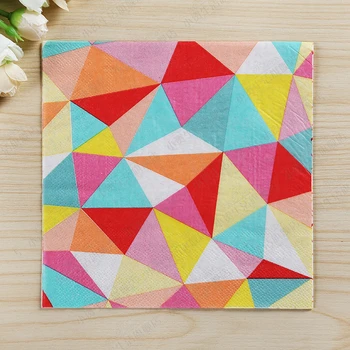 200pcs Geometric Figure Tissue Serviette Green Red Orange Blue Pink polygon Colorful Paper Napkin for Seminar Cocktail Party
200pcs Geometric Figure Tissue Serviette Green Red Orange Blue Pink polygon Colorful Paper Napkin for Seminar Cocktail Party