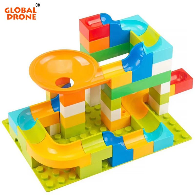 56PCS Race Run Maze Balls Track Building Blocks Funnel Slide Big Size Building Brick Duploed
56PCS Race Run Maze Balls Track Building Blocks Funnel Slide Big Size Building Brick Duploed
