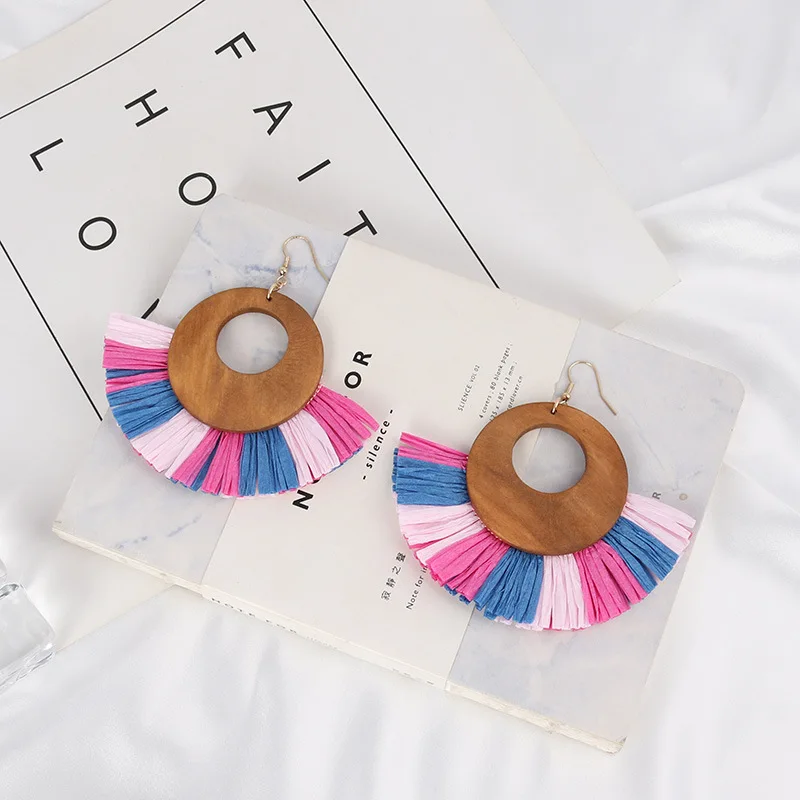 Trendy Wood RAFFIA STRAW Fan Fringe Dangle Drop Earrings for Women Festival Holidays Big Drop Earrings Daily BOHO Drop Earrings
Trendy Wood RAFFIA STRAW Fan Fringe Dangle Drop Earrings for Women Festival Holidays Big Drop Earrings Daily BOHO Drop Earrings