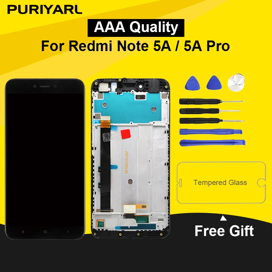 AAA 5.5 " LCD For XIAOMI Redmi Note 5A 5A Pro Prime LCD Display Touch Screen Replacement Digitizer Assembly NO Dead Pixels
AAA 5.5 " LCD For XIAOMI Redmi Note 5A 5A Pro Prime LCD Display Touch Screen Replacement Digitizer Assembly NO Dead Pixels