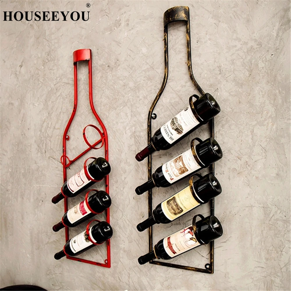 Vintage Iron Art Big Bottle Shape Wine Rack Wall Hanging Home Restaurant Bar Wall Decoration Pendant Loft Wine 4 Bottle Holder
Vintage Iron Art Big Bottle Shape Wine Rack Wall Hanging Home Restaurant Bar Wall Decoration Pendant Loft Wine 4 Bottle Holder