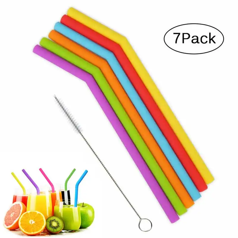 6Pcs Reusable Silicone Straws With Cleaning Brush Foldable Drinking Straws Bar Party Drinkware Accessories herbruikbare rietjes
6Pcs Reusable Silicone Straws With Cleaning Brush Foldable Drinking Straws Bar Party Drinkware Accessories herbruikbare rietjes