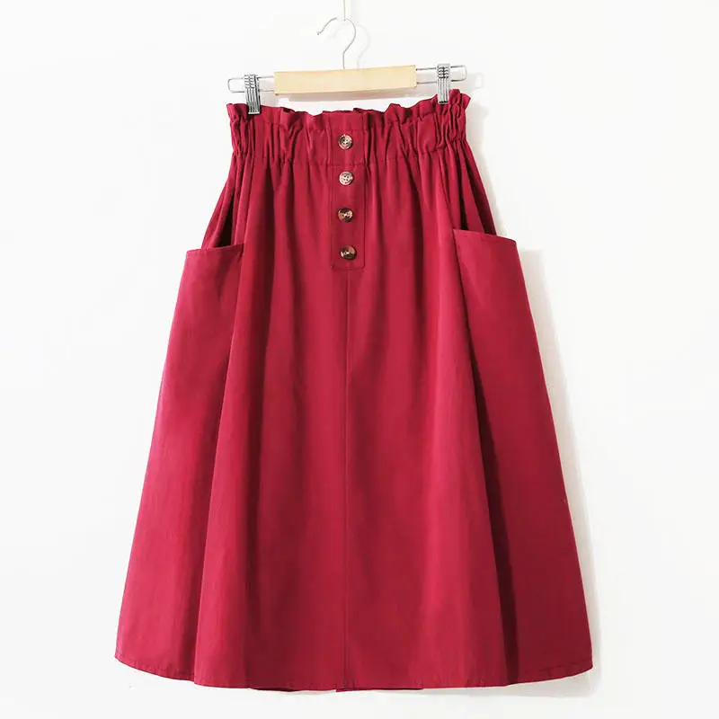 Harajuku Skirts Womens Clothes Spring Summer A-Line High Waist Skirt Girl Saia Casual Streetwear Vintage Ladies Midi Skirt Q1497
Harajuku Skirts Womens Clothes Spring Summer A-Line High Waist Skirt Girl Saia Casual Streetwear Vintage Ladies Midi Skirt Q1497