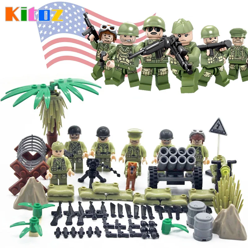 Kitoz World War II Hacksaw Ridge WW2 USA Army Soldiers Figure Sino-Japanese Military Building Block Toy Compatible with lego
Kitoz World War II Hacksaw Ridge WW2 USA Army Soldiers Figure Sino-Japanese Military Building Block Toy Compatible with lego