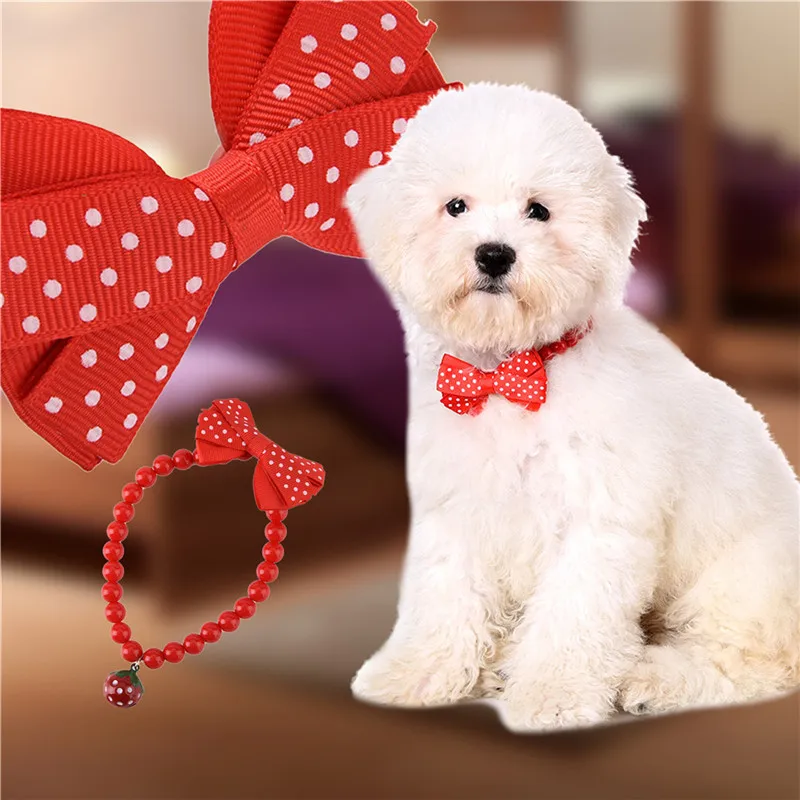 New Arrival Red Resin Pet Collar Bells With Acrylic Pearl + Copper Bell + Canvas Bowknot for Pet Decoration
New Arrival Red Resin Pet Collar Bells With Acrylic Pearl + Copper Bell + Canvas Bowknot for Pet Decoration