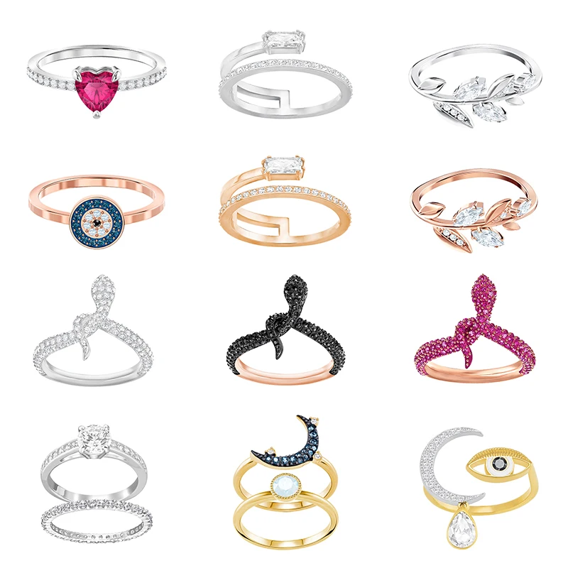 2019 NEW High Quality Swa Original Series Charm Devil's Eye Moon Snake Leaves Love Bricks Silver Ring Jewelry
2019 NEW High Quality Swa Original Series Charm Devil's Eye Moon Snake Leaves Love Bricks Silver Ring Jewelry