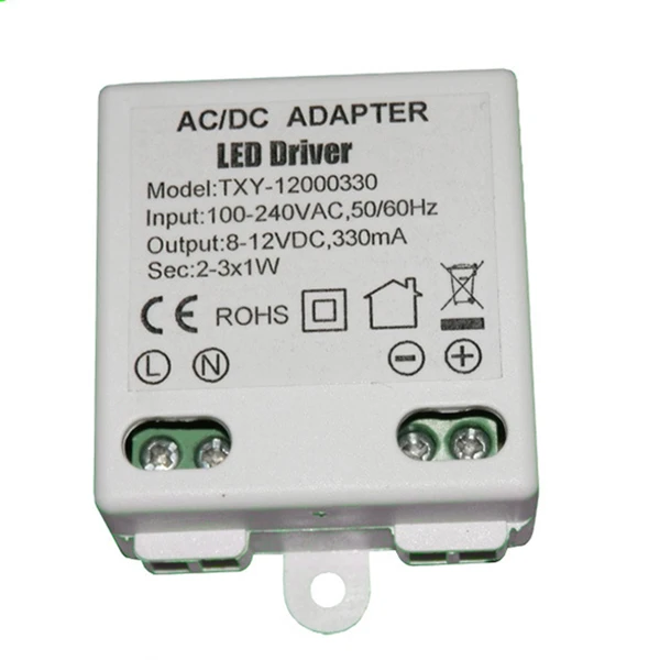 

10pcs 100-240V To 8-12V (2-3)X1W LED Driver AC/DC Adapter Transformer For LED Strip 5050 3528 ceiling Light bulb Power Supply