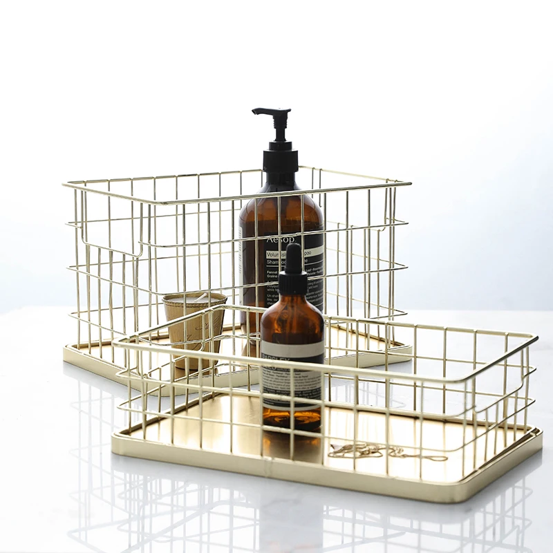 Nordic ins wind gold-plated wrought iron storage basket creative stack of baskets cosmetics debris desktop finishing basket
Nordic ins wind gold-plated wrought iron storage basket creative stack of baskets cosmetics debris desktop finishing basket