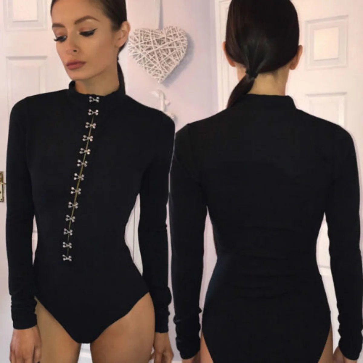 Rompers 2018 New Brand Women Playsuit Casual Ladies Party Stretchy Tops Slim Fit Jumpsuit Long Sleeve
Rompers 2018 New Brand Women Playsuit Casual Ladies Party Stretchy Tops Slim Fit Jumpsuit Long Sleeve