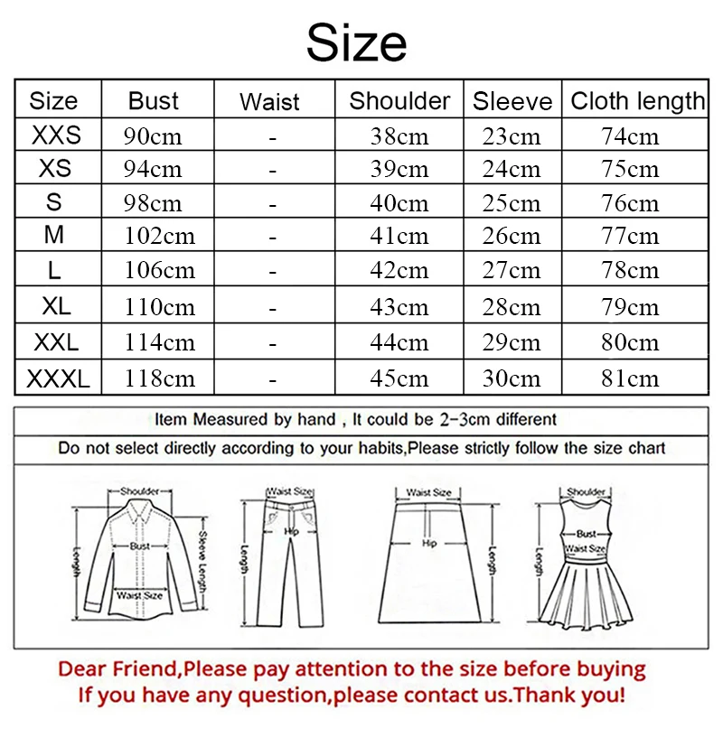 size xxs-3xl