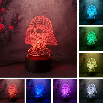 Lave Lampara Star War figure Darth Vader 3D Led Sleeping Nightlight Touch senser USB Table Illusion Mood Dimming Lamp 7 Color
Lave Lampara Star War figure Darth Vader 3D Led Sleeping Nightlight Touch senser USB Table Illusion Mood Dimming Lamp 7 Color