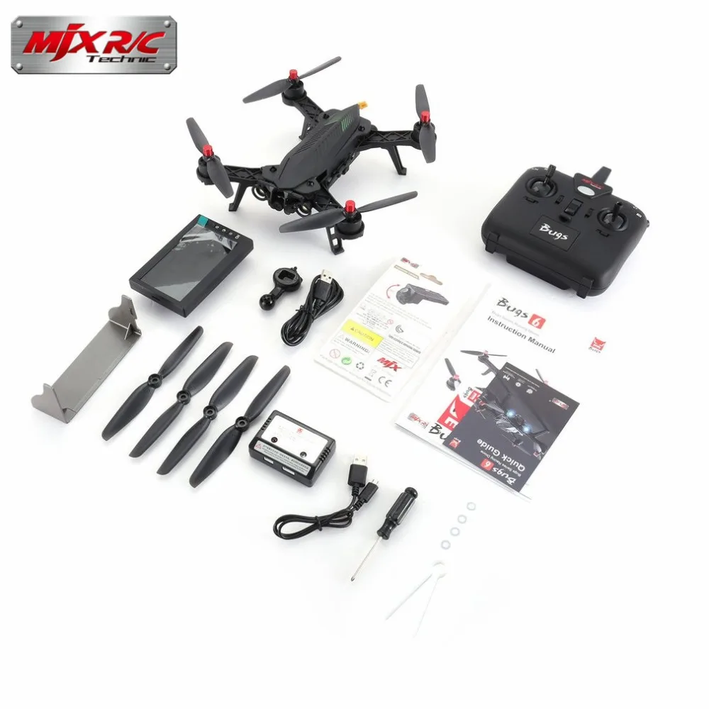 

MJX Bugs 6 B6FD 2.4GHz 4CH 6 Axis Gyro RTF RC Drone With HD 720P 5.8G FPV Camera And 4.3" LCD RX Monitor Brushless RC Quadcopter