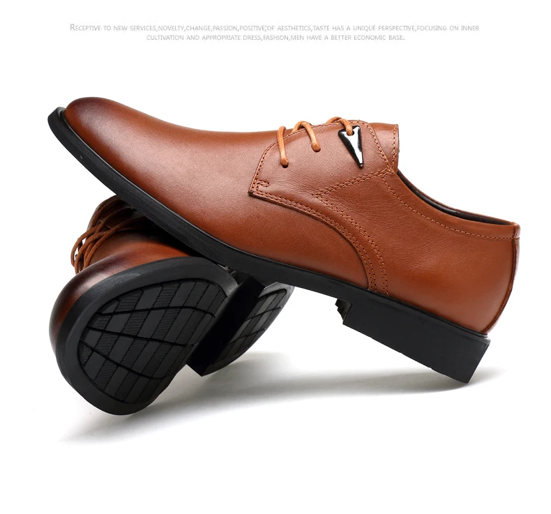 MVVT Plus Size Genuine Leather Dress Shoes Fashion Pointed Toe Men Oxfords High Quality Men Shoes Solid Men Flats Shoes 46