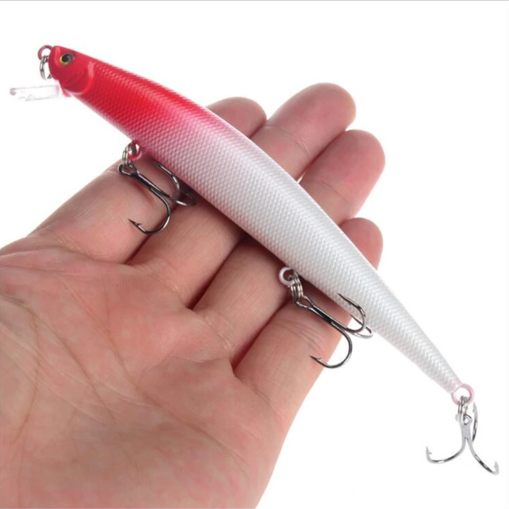 1pcs 12.5cm 12.1g Wobbler Fishing Lure Big Minnow Crankbait 3 hooks Peche Bass Trolling Artificial Bait Pike Carp fishing tackle
1pcs 12.5cm 12.1g Wobbler Fishing Lure Big Minnow Crankbait 3 hooks Peche Bass Trolling Artificial Bait Pike Carp fishing tackle