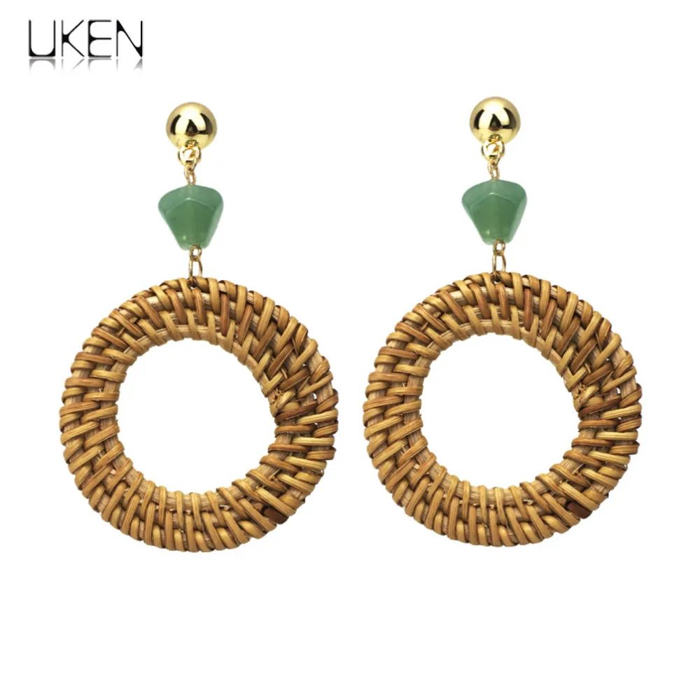 Bohemian Straw Weaving Dangle Earrings Fashion For Women 2018 Handmade Circular Resin Statement Earrings Jewelry UKEN
Bohemian Straw Weaving Dangle Earrings Fashion For Women 2018 Handmade Circular Resin Statement Earrings Jewelry UKEN