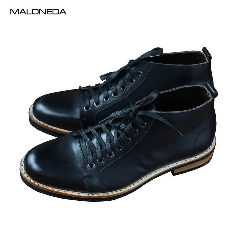 MALONEDA Men's Genuine Leather Ankle Boots Bespoke Goodyear Welted Black Casual Short Boot for Autumn
MALONEDA Men's Genuine Leather Ankle Boots Bespoke Goodyear Welted Black Casual Short Boot for Autumn