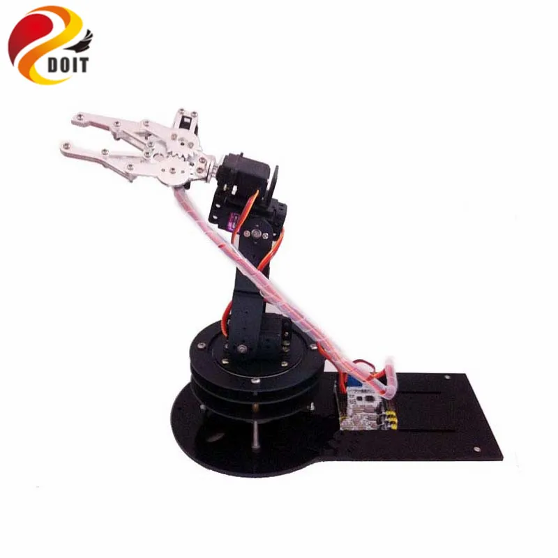 DOIT 5dof Robot Arm+Mechanical Claw +5PCS High Torque Servos+Large Metal Base+Thicker All Plate/Robot Parts | Игрушки и хобби