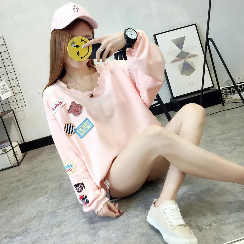 Women's Fashion Hole Sweatshirt Womens Appliques Puff Sleeve Velet Hoodie Sweatshirt Jumper Hooded Pullover Tops
Women's Fashion Hole Sweatshirt Womens Appliques Puff Sleeve Velet Hoodie Sweatshirt Jumper Hooded Pullover Tops
