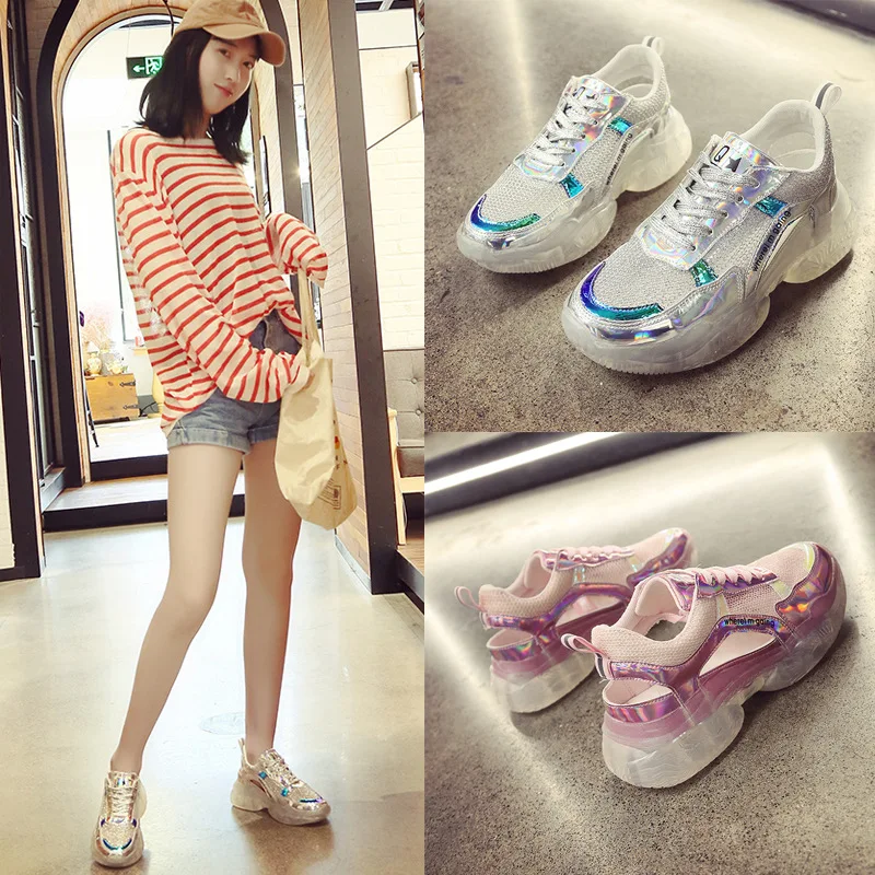 Thick-soled shoes female Korean casual shoes 2019 summer new net red transparent bottom mesh fashion tide shoes.
Thick-soled shoes female Korean casual shoes 2019 summer new net red transparent bottom mesh fashion tide shoes.