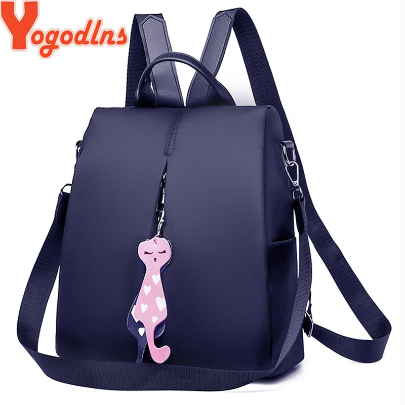 Yogodlns Women Backpack 2019 Fashion Oxford Bag Solid Color Travel Backpack Ladies Small Backpack With Cat Pendant
Yogodlns Women Backpack 2019 Fashion Oxford Bag Solid Color Travel Backpack Ladies Small Backpack With Cat Pendant