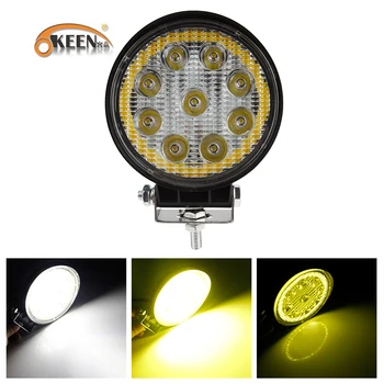 OKEEN 4 inch LED Work Light Bar 27W Car Led Working Lights Spot/Flood 12v 24v Motorcycle 4x4 ATV Motor Fog Light White Yellow
OKEEN 4 inch LED Work Light Bar 27W Car Led Working Lights Spot/Flood 12v 24v Motorcycle 4x4 ATV Motor Fog Light White Yellow