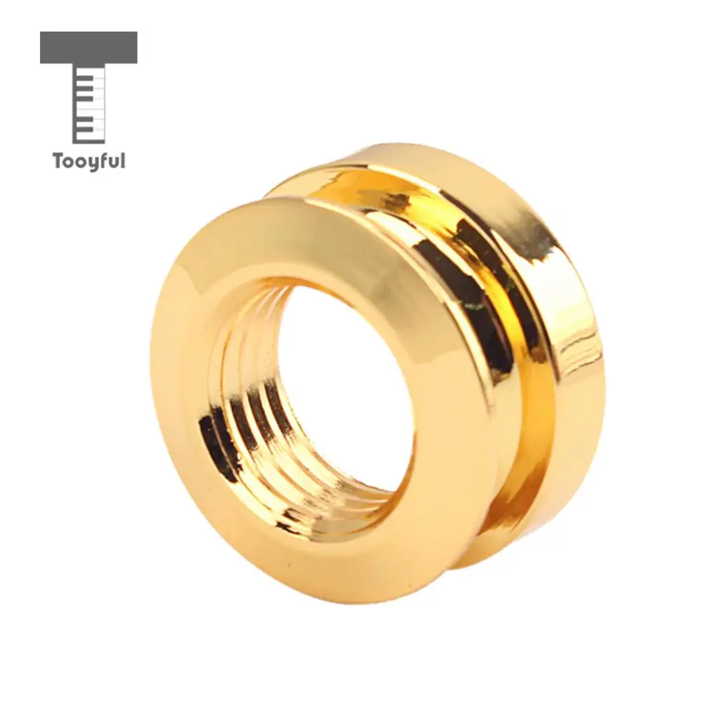 Tooyful Durable 3x Golden Guitar Replacement Pickup Endpin Jack Strap Buttons for Guitar/Bass Accessory 15 x 8mm