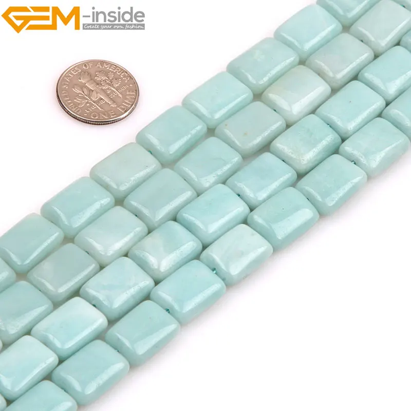 Gem-inside Natural Flat Square-shape Amazonite Stone Beads For Jewelry Making 10x14mm 15inches DIY Jewellery Necklace
Gem-inside Natural Flat Square-shape Amazonite Stone Beads For Jewelry Making 10x14mm 15inches DIY Jewellery Necklace