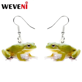 WEVENI Accessory Acrylic Cute Green Frog Earrings Dangle Drop Animal Jewelry For Women Girls Cute Party Gift Charms Dropshipping
WEVENI Accessory Acrylic Cute Green Frog Earrings Dangle Drop Animal Jewelry For Women Girls Cute Party Gift Charms Dropshipping