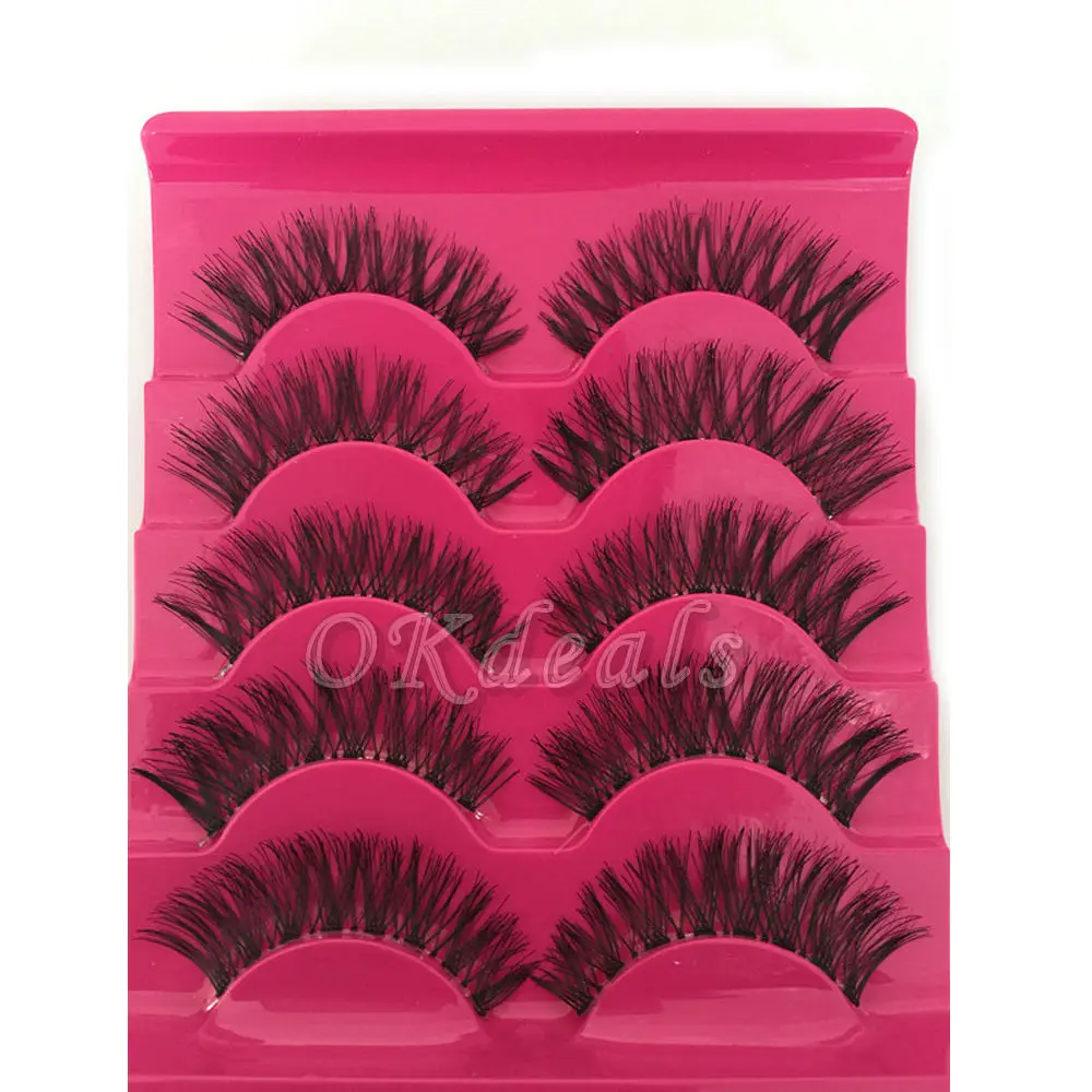 5 Pairs Handmade Natural Long Black False Eyelashes Extension Makeup Thick Fake False Eyelashes Eye Lashes Eye Cosmetic Tools
5 Pairs Handmade Natural Long Black False Eyelashes Extension Makeup Thick Fake False Eyelashes Eye Lashes Eye Cosmetic Tools