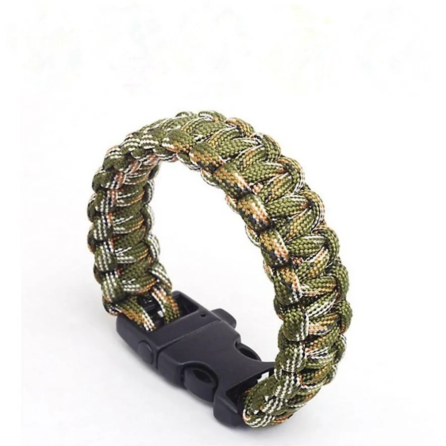 OTOKY Bracelet New Outdoor Self-rescue Parachute Cord Bracelets Whistle Buckle Survival Camping Travel Kit Pulseras Random color
OTOKY Bracelet New Outdoor Self-rescue Parachute Cord Bracelets Whistle Buckle Survival Camping Travel Kit Pulseras Random color