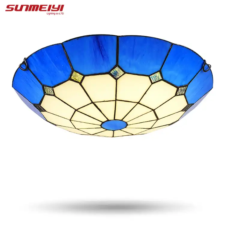 Natural Seashell Led Ceiling Light Mediterranean Style Lamp