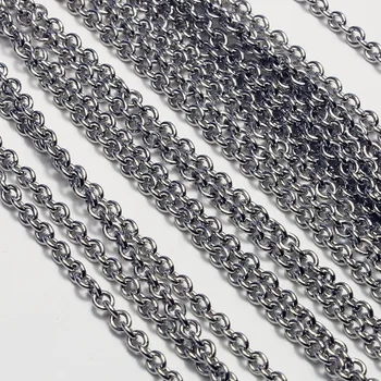 1.5/2/3/4mm Round Cable Links 100 Meters/TrollStainless Steel Metal Rhodium Color Jewelry Necklace Chains
1.5/2/3/4mm Round Cable Links 100 Meters/TrollStainless Steel Metal Rhodium Color Jewelry Necklace Chains