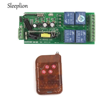 Sleeplion AC85v~250V 110V 220V 230V 4CH Wireless Remote Control Switches 220V Relay Output Radio RF Transmitter + Receiver
Sleeplion AC85v~250V 110V 220V 230V 4CH Wireless Remote Control Switches 220V Relay Output Radio RF Transmitter + Receiver