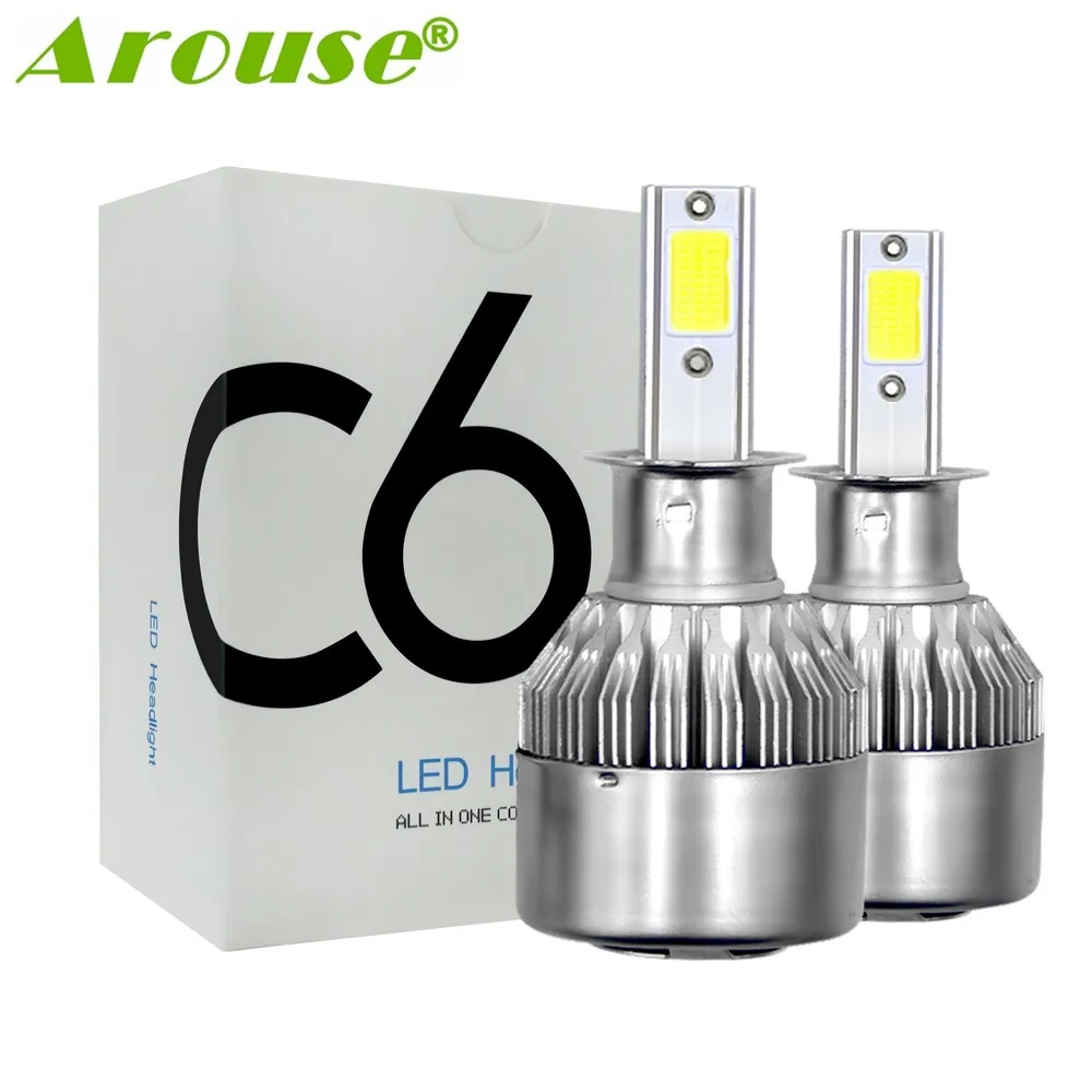 AROUSE 2pcs C6 LED Car Headlights 72W 8000LM 6000K COB Auto Headlamp Bulbs H3 H1 H4 H7 H11 880 9004 9005 9006 9007 Car Fog Light
AROUSE 2pcs C6 LED Car Headlights 72W 8000LM 6000K COB Auto Headlamp Bulbs H3 H1 H4 H7 H11 880 9004 9005 9006 9007 Car Fog Light