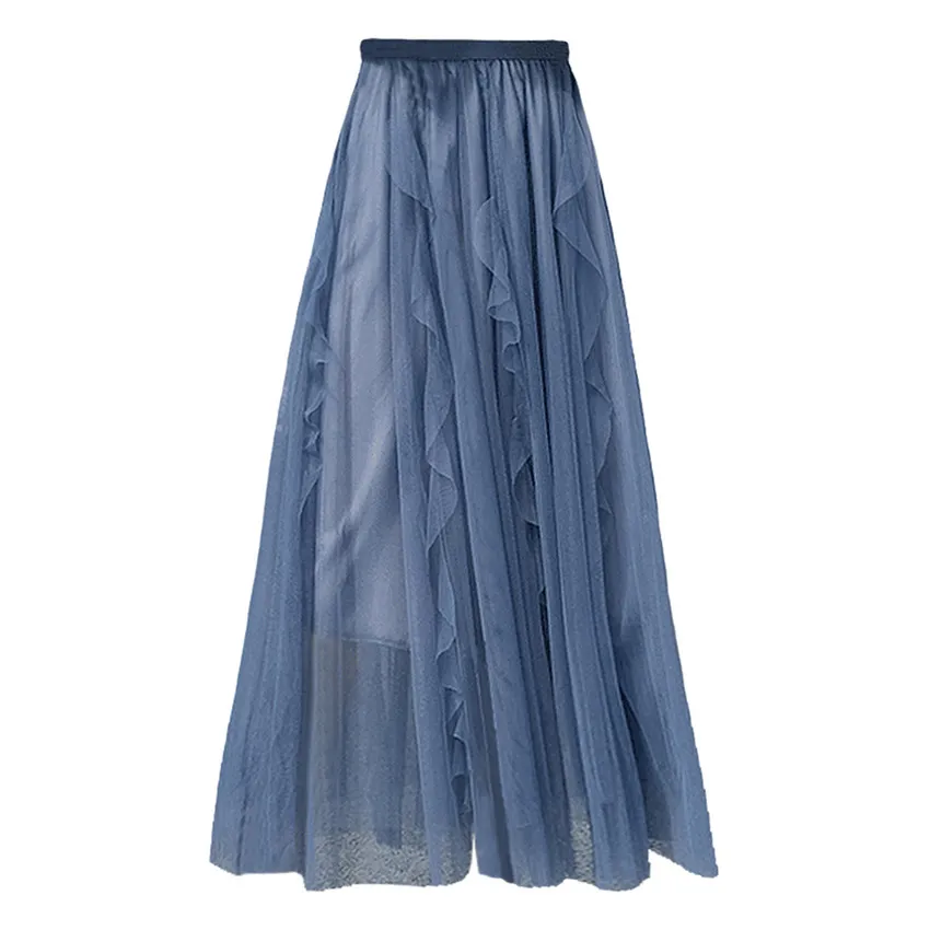 Gowyimmes 2019 Fashion Spring Big Size Women Ruffles Mesh Skirt High Waist Girl Pleated Skirts Slim Lady Midi Long Skirt PD278
Gowyimmes 2019 Fashion Spring Big Size Women Ruffles Mesh Skirt High Waist Girl Pleated Skirts Slim Lady Midi Long Skirt PD278