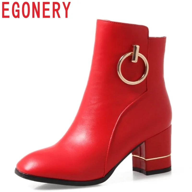 egonery Elegant classic booties women shoes 2019 red white high heels Spring winter plush woman ankle boots 34-43CN
egonery Elegant classic booties women shoes 2019 red white high heels Spring winter plush woman ankle boots 34-43CN