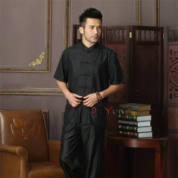 Fashion Black Chinese Men's Kung Fu Solid Tops Shirt Short Sleeve Single Breasted Tradition Tang Suit Size M L XL XXL XXXL 4XL
Fashion Black Chinese Men's Kung Fu Solid Tops Shirt Short Sleeve Single Breasted Tradition Tang Suit Size M L XL XXL XXXL 4XL