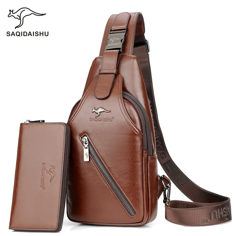 SAQIDAISHU Brand Quality Assurance CHEST BAG MEN Anti-theft Clasp Leather Cross Body Messenger Bag Fashion Men's Bags FC17063
SAQIDAISHU Brand Quality Assurance CHEST BAG MEN Anti-theft Clasp Leather Cross Body Messenger Bag Fashion Men's Bags FC17063