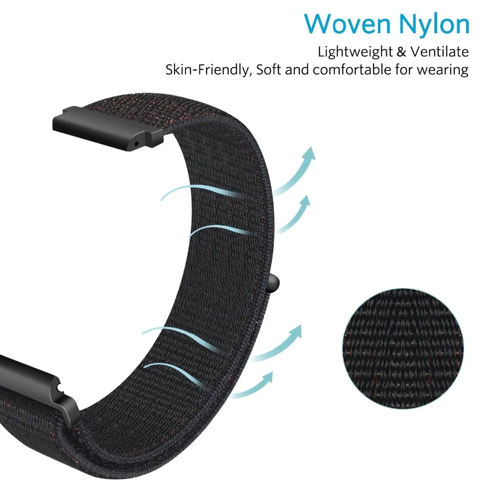 Nylon-Adjustable-Closure-Wristbands-for-Fitbit-Versa-Sport-Watch-Band-Breathable-Bracelet-Strap-Hook-and-Loop (3)