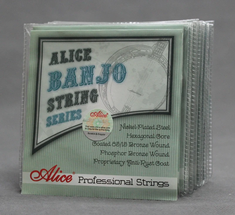 10 Sets Alice-Direct AJ06 Nickel Plated Steel 85/15 Bronze 4-String Loop End Banjo Strings (.009 .016 .023 .030)
10 Sets Alice-Direct AJ06 Nickel Plated Steel 85/15 Bronze 4-String Loop End Banjo Strings (.009 .016 .023 .030)