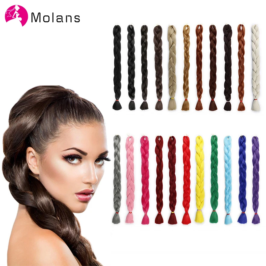 MOLANS New 1PC Jumbo Braid Women Fashion Chemical Fiber Braids Solid Chic Charming Big Braid Wigs Female Hair Accessories
MOLANS New 1PC Jumbo Braid Women Fashion Chemical Fiber Braids Solid Chic Charming Big Braid Wigs Female Hair Accessories