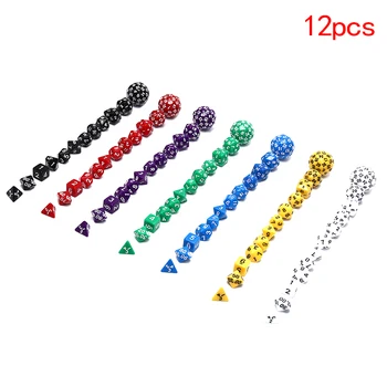12pcs/set Multifaceted Dice For Game Dungeons& Dragons Polyhedral D60 Multi Sided Acrylic Digital Dice Entertainment Equipment
12pcs/set Multifaceted Dice For Game Dungeons& Dragons Polyhedral D60 Multi Sided Acrylic Digital Dice Entertainment Equipment
