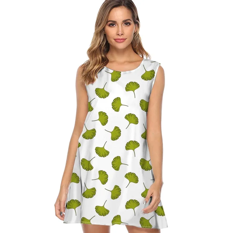 Women Chiffon Dress 2019 New Fashion gingko leaf Print Casual Summer Dress Mini Elegant Party Dresses robe femme
Women Chiffon Dress 2019 New Fashion gingko leaf Print Casual Summer Dress Mini Elegant Party Dresses robe femme
